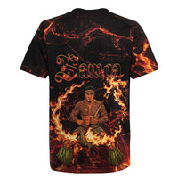 Samoa Siva Afi Dance Fireknife Rugby Jersey Polynesian Heritage Fire Dance