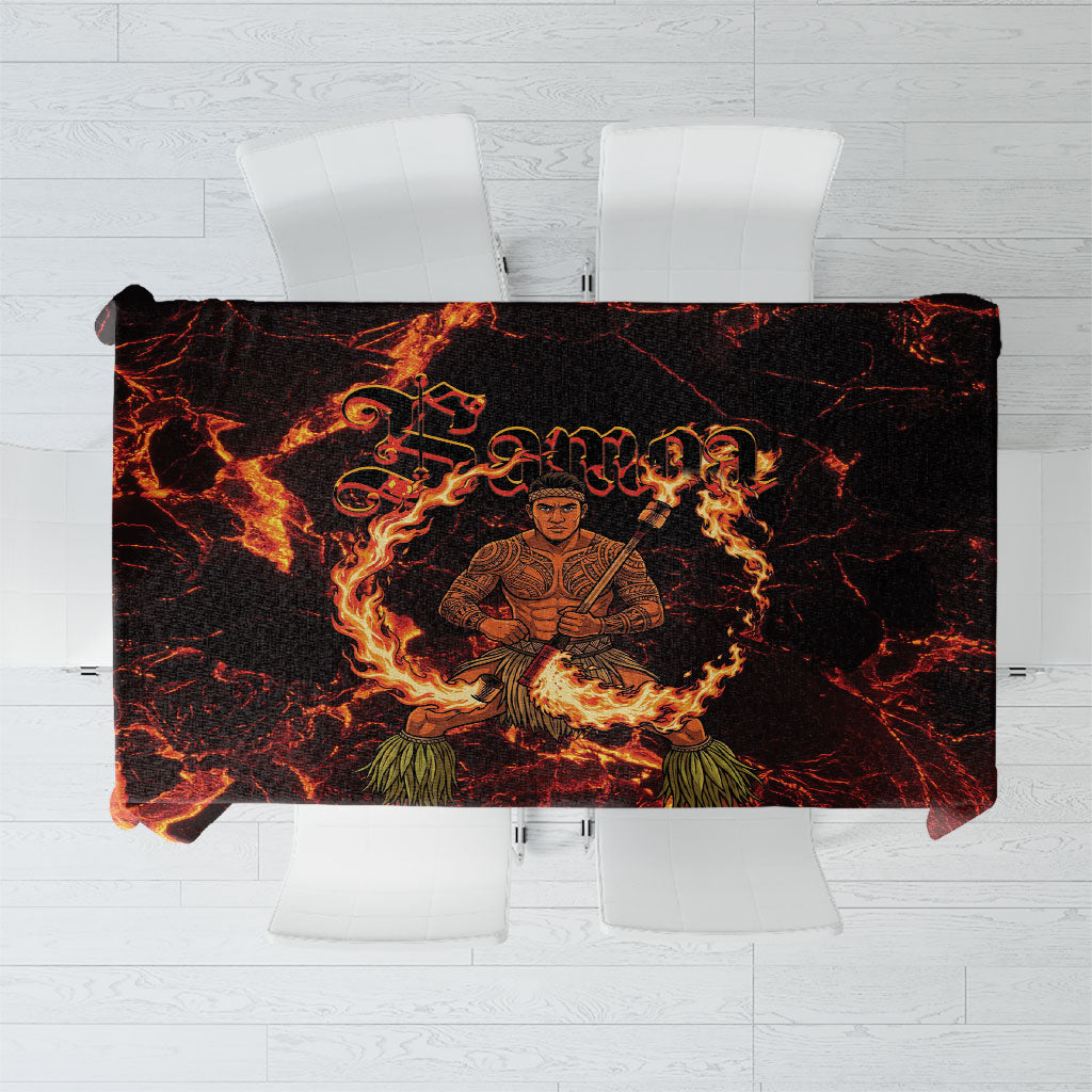 Samoa Siva Afi Dance Fireknife Tablecloth Polynesian Heritage Fire Dance LT9 Black - Polynesian Pride