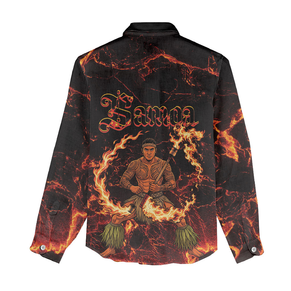 Samoa Siva Afi Dance Fireknife Women Casual Shirt Polynesian Heritage Fire Dance