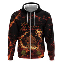 Samoa Siva Afi Dance Fireknife Zip Hoodie Polynesian Heritage Fire Dance