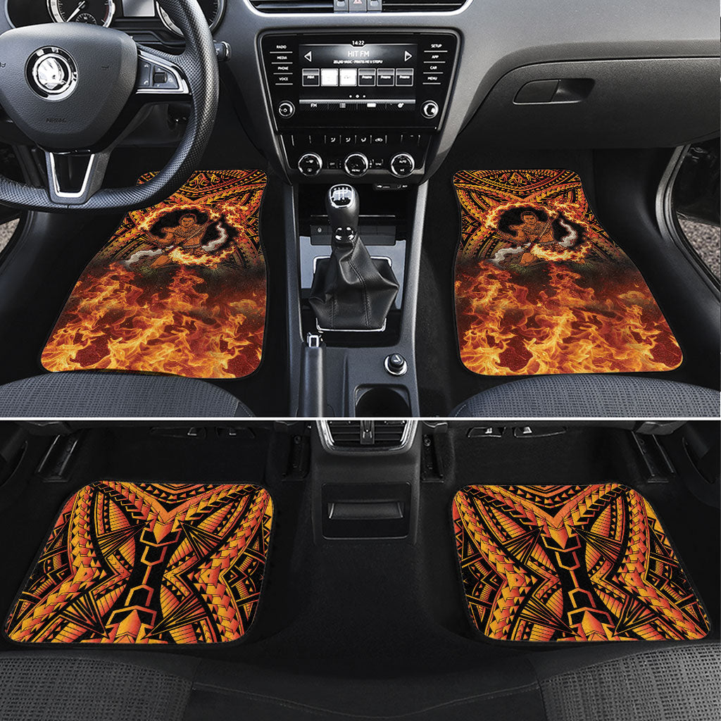 Samoa Siva Afi Dance Fireknife Car Mats Samoan Tribal Motif Dancing in the Fire