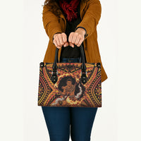 Samoa Siva Afi Dance Fireknife Leather Bag Samoan Tribal Motif Dancing in the Fire