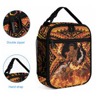 Samoa Siva Afi Dance Fireknife Lunch Bag Samoan Tribal Motif Dancing in the Fire LT9 - Polynesian Pride
