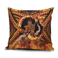 Samoa Siva Afi Dance Fireknife Pillow Cover Samoan Tribal Motif Dancing in the Fire