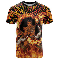 Samoa Siva Afi Dance Fireknife T Shirt Samoan Tribal Motif Dancing in the Fire