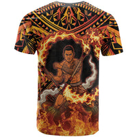 Samoa Siva Afi Dance Fireknife T Shirt Samoan Tribal Motif Dancing in the Fire