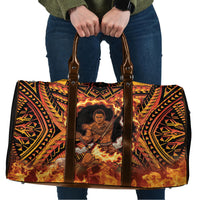 Samoa Siva Afi Dance Fireknife Travel Bag Samoan Tribal Motif Dancing in the Fire