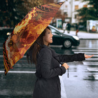 Samoa Siva Afi Dance Fireknife Umbrella Samoan Tribal Motif Dancing in the Fire