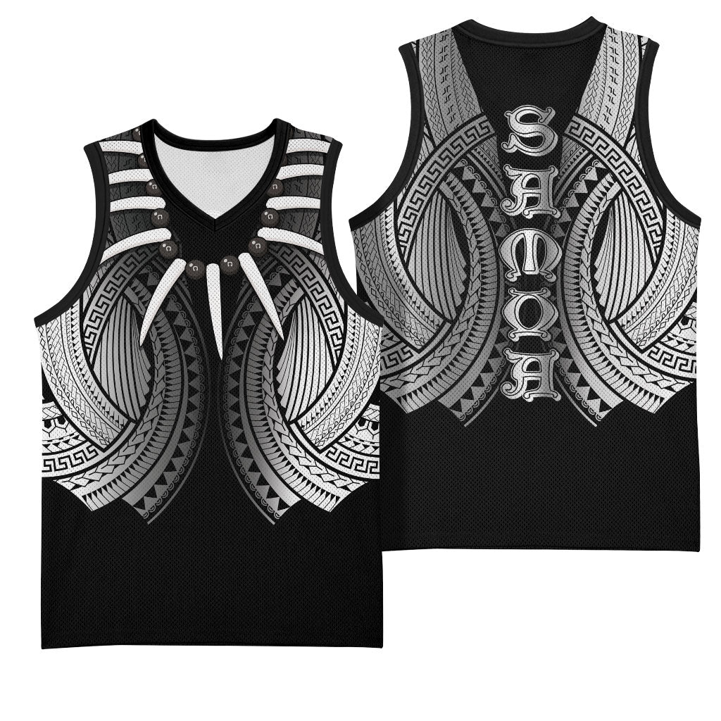 Samoan Ula Nifo Afi Tribal Basketball Jersey Polynesian Pattern