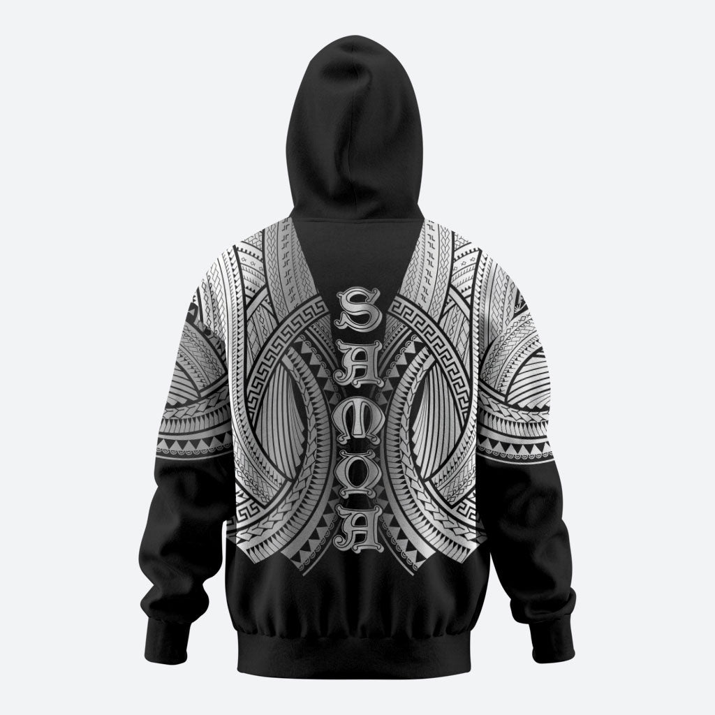 Samoan Ula Nifo Afi Tribal Hoodie Polynesian Pattern