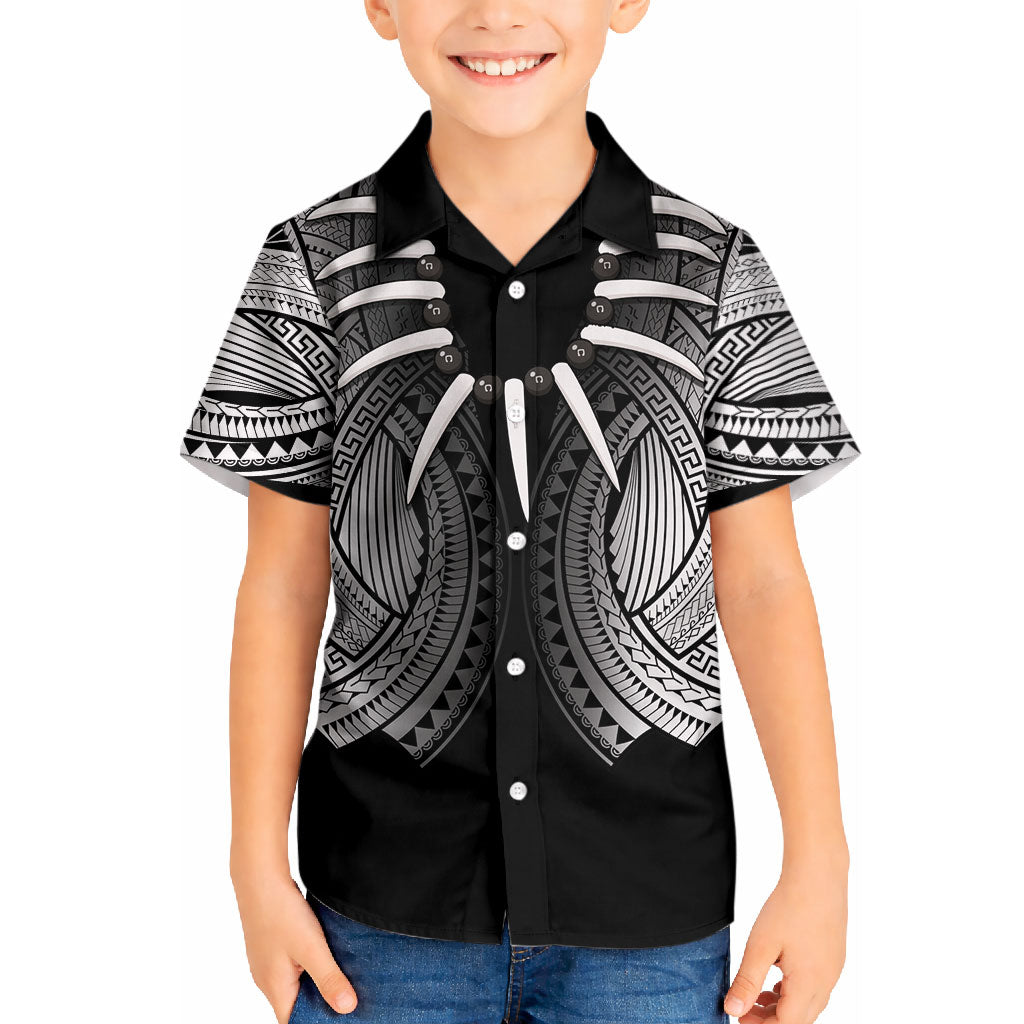 Samoan Ula Nifo Afi Tribal Kid Hawaiian Shirt Polynesian Pattern