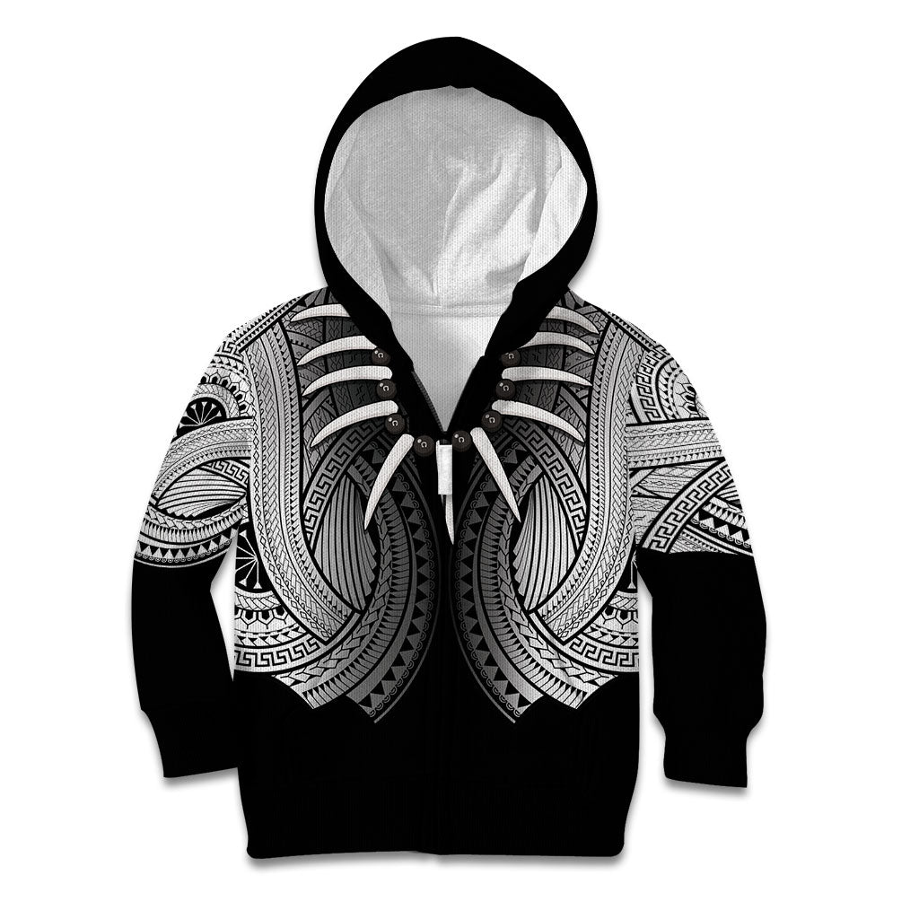 Samoan Ula Nifo Afi Tribal Kid Hoodie Polynesian Pattern