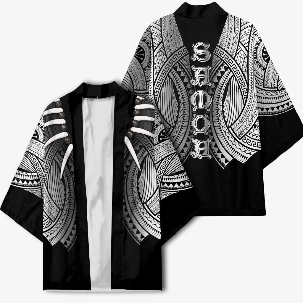 Samoan Ula Nifo Afi Tribal Kimono Polynesian Pattern