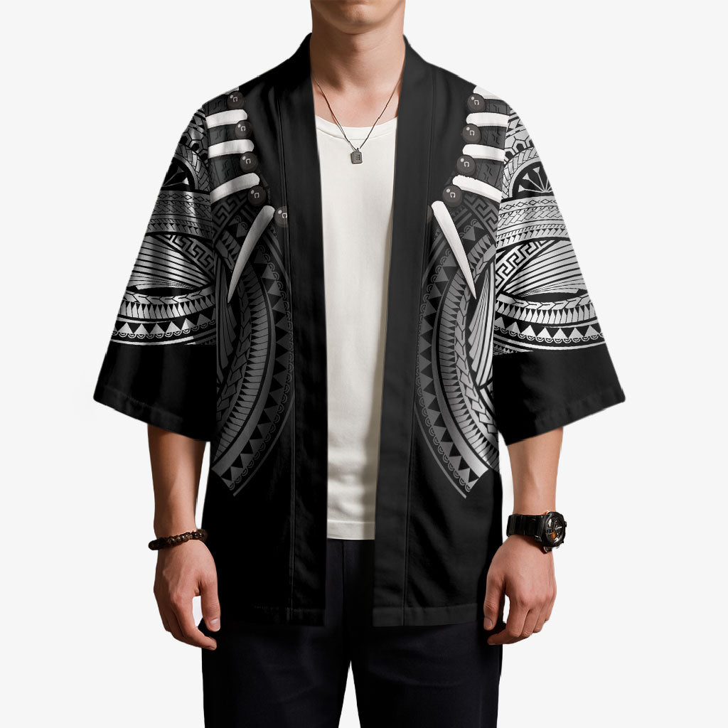 Samoan Ula Nifo Afi Tribal Kimono Polynesian Pattern