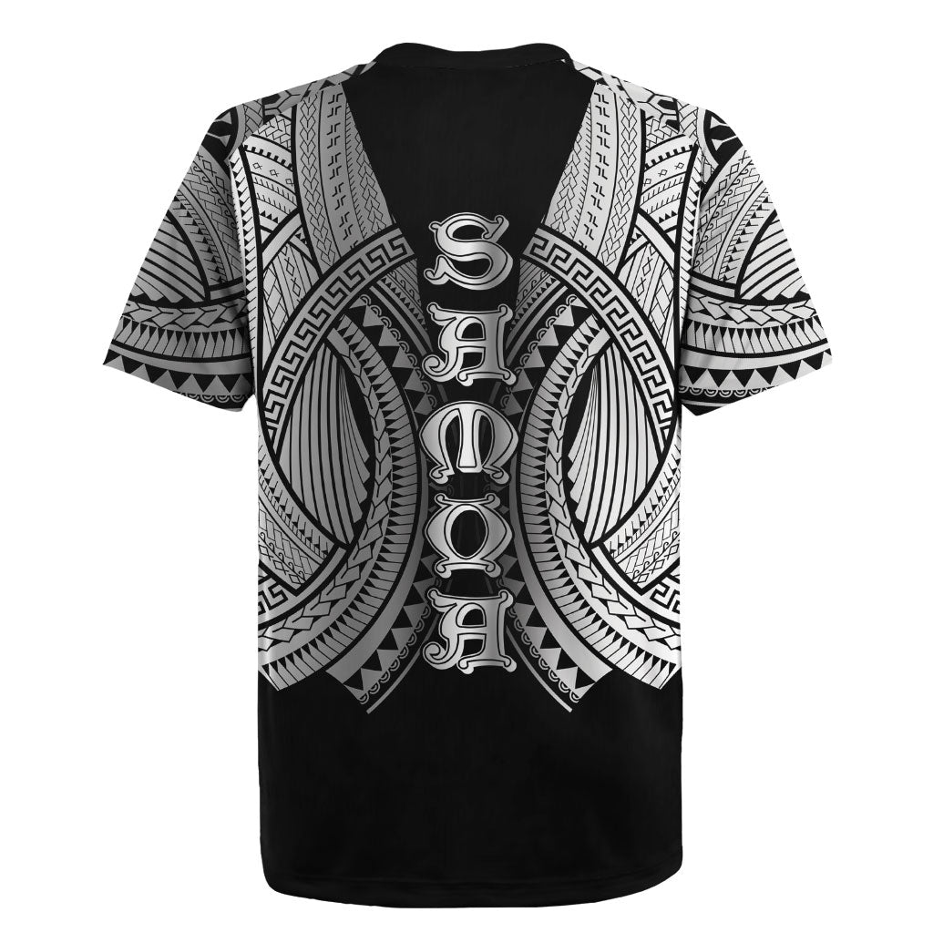 Samoan Ula Nifo Afi Tribal Rugby Jersey Polynesian Pattern