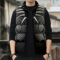 Samoan Ula Nifo Afi Tribal Sleeveless Puffer Jacket Polynesian Pattern