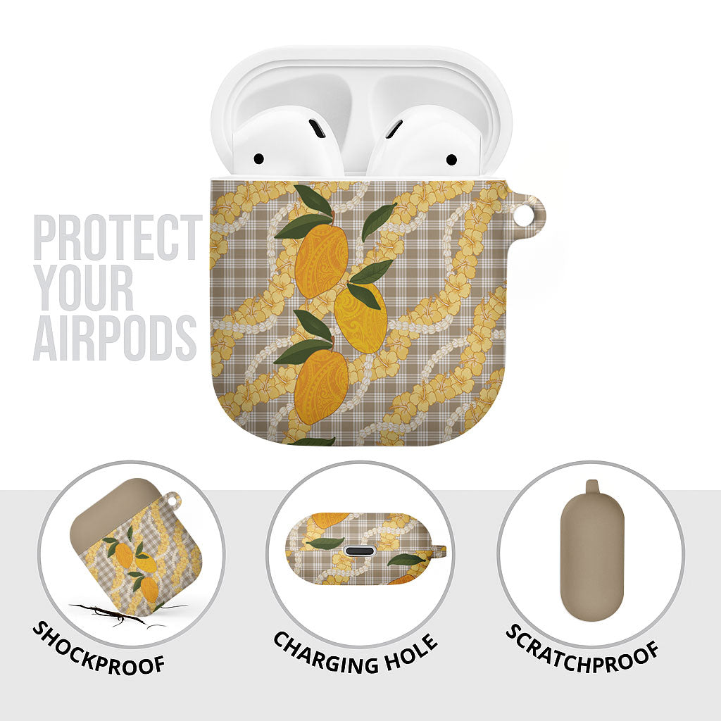 Maku'e Hawaiian Mango Palaka AirPods Case Aloha Hibiscus Pikake Lei