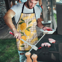 Maku'e Hawaiian Mango Palaka Apron Aloha Hibiscus Pikake Lei