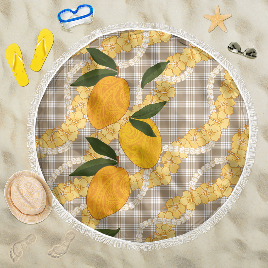 Maku'e Hawaiian Mango Palaka Beach Blanket Aloha Hibiscus Pikake Lei