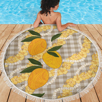 Maku'e Hawaiian Mango Palaka Beach Blanket Aloha Hibiscus Pikake Lei