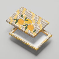 Maku'e Hawaiian Mango Palaka Canvas Wall Art Aloha Hibiscus Pikake Lei
