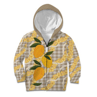 Maku'e Hawaiian Mango Palaka Kid Hoodie Aloha Hibiscus Pikake Lei