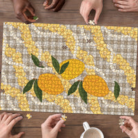 Maku'e Hawaiian Mango Palaka Puzzle Aloha Hibiscus Pikake Lei