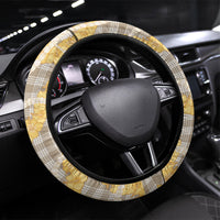 Maku'e Hawaiian Mango Palaka Steering Wheel Cover Aloha Hibiscus Pikake Lei