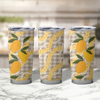 Maku'e Hawaiian Mango Palaka Tumbler Cup Aloha Hibiscus Pikake Lei