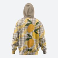 Maku'e Hawaiian Mango Palaka Zip Hoodie Aloha Hibiscus Pikake Lei