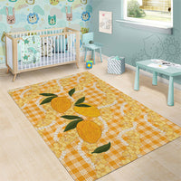 Alani Hawaiian Mango Palaka Area Rug Aloha Hibiscus Pikake Lei