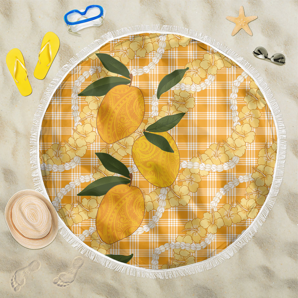 Alani Hawaiian Mango Palaka Beach Blanket Aloha Hibiscus Pikake Lei