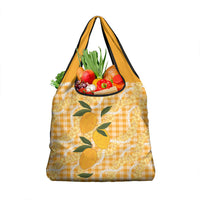 Alani Hawaiian Mango Palaka Grocery Bag Aloha Hibiscus Pikake Lei