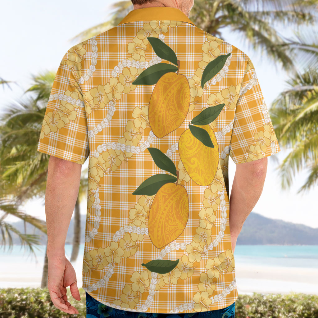 Alani Hawaiian Mango Palaka Hawaiian Shirt Aloha Hibiscus Pikake Lei