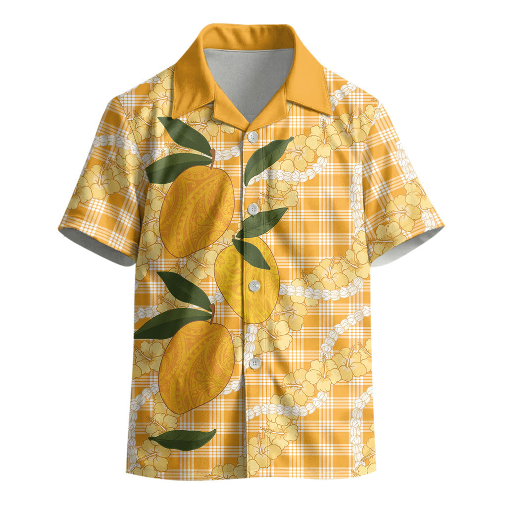 Alani Hawaiian Mango Palaka Kid Hawaiian Shirt Aloha Hibiscus Pikake Lei