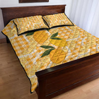 Alani Hawaiian Mango Palaka Quilt Bed Set Aloha Hibiscus Pikake Lei