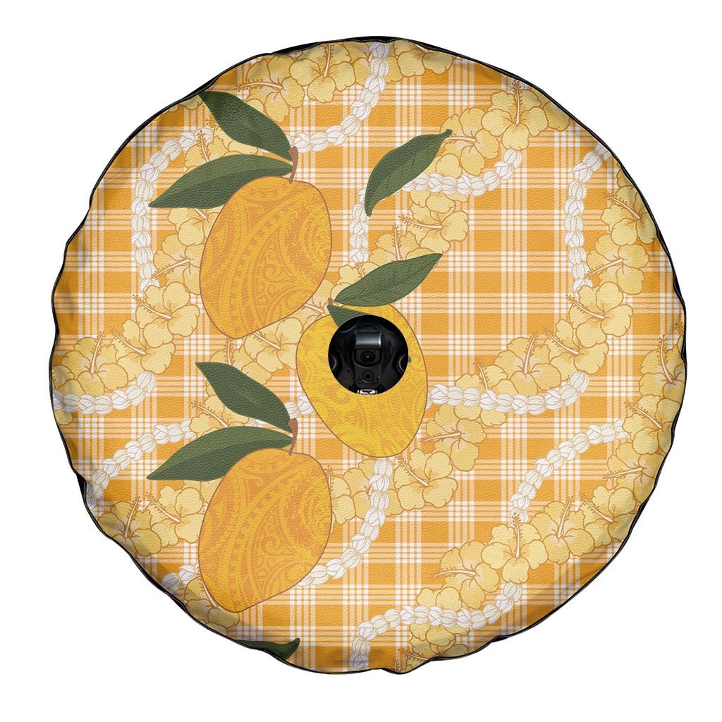 Alani Hawaiian Mango Palaka Spare Tire Cover Aloha Hibiscus Pikake Lei