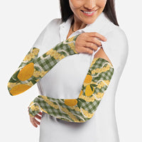 Uliuli Ahiahia Hawaiian Mango Palaka Arm Sleeves Aloha Hibiscus Pikake Lei