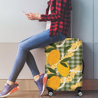 Uliuli Ahiahia Hawaiian Mango Palaka Luggage Cover Aloha Hibiscus Pikake Lei