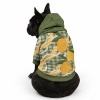 Uliuli Ahiahia Hawaiian Mango Palaka Pet Hoodie Aloha Hibiscus Pikake Lei LT9 - Polynesian Pride