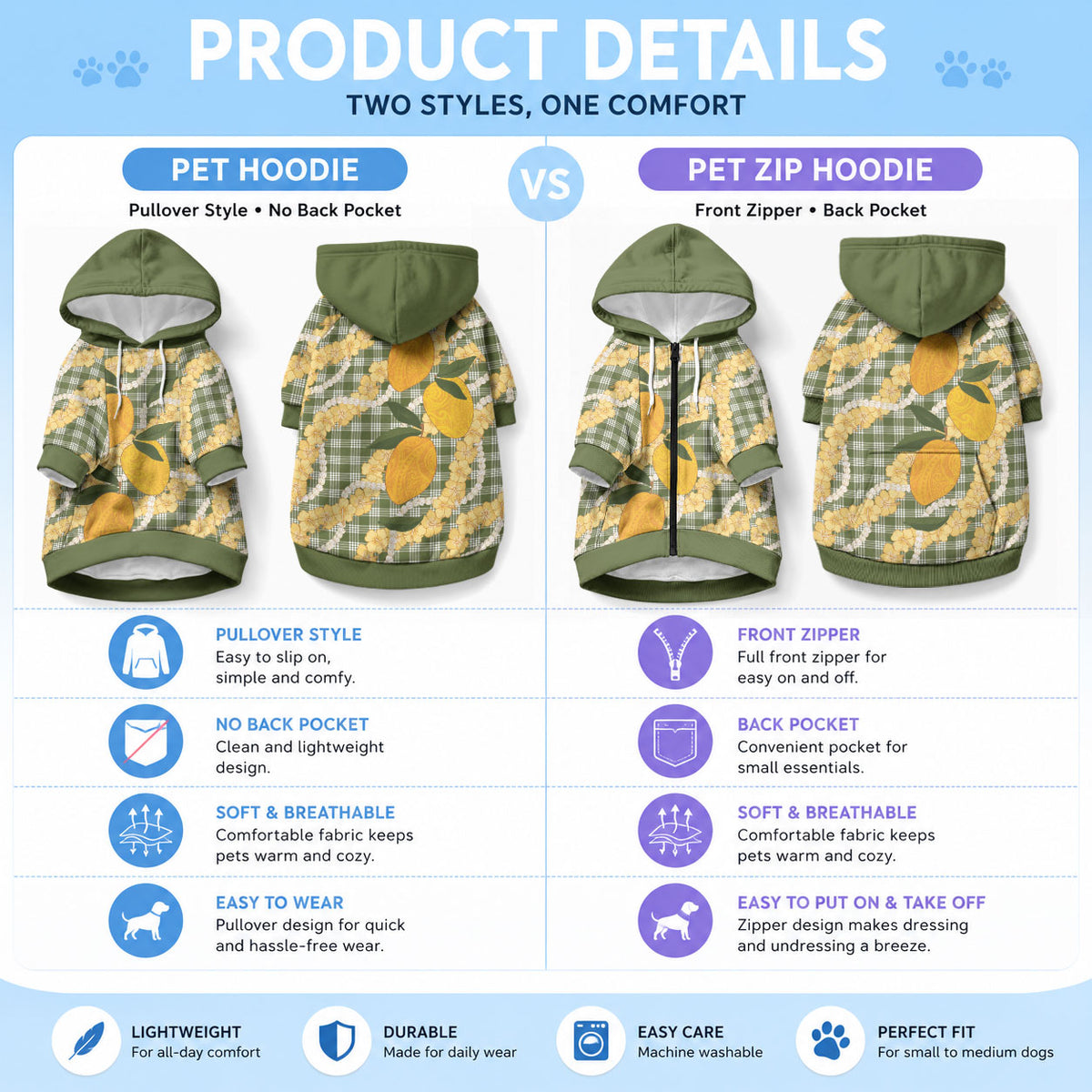 Uliuli Ahiahia Hawaiian Mango Palaka Pet Hoodie Aloha Hibiscus Pikake Lei LT9 - Polynesian Pride
