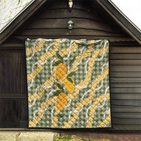 Uliuli Ahiahia Hawaiian Mango Palaka Quilt Aloha Hibiscus Pikake Lei