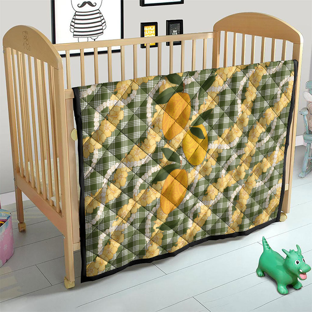 Uliuli Ahiahia Hawaiian Mango Palaka Quilt Aloha Hibiscus Pikake Lei