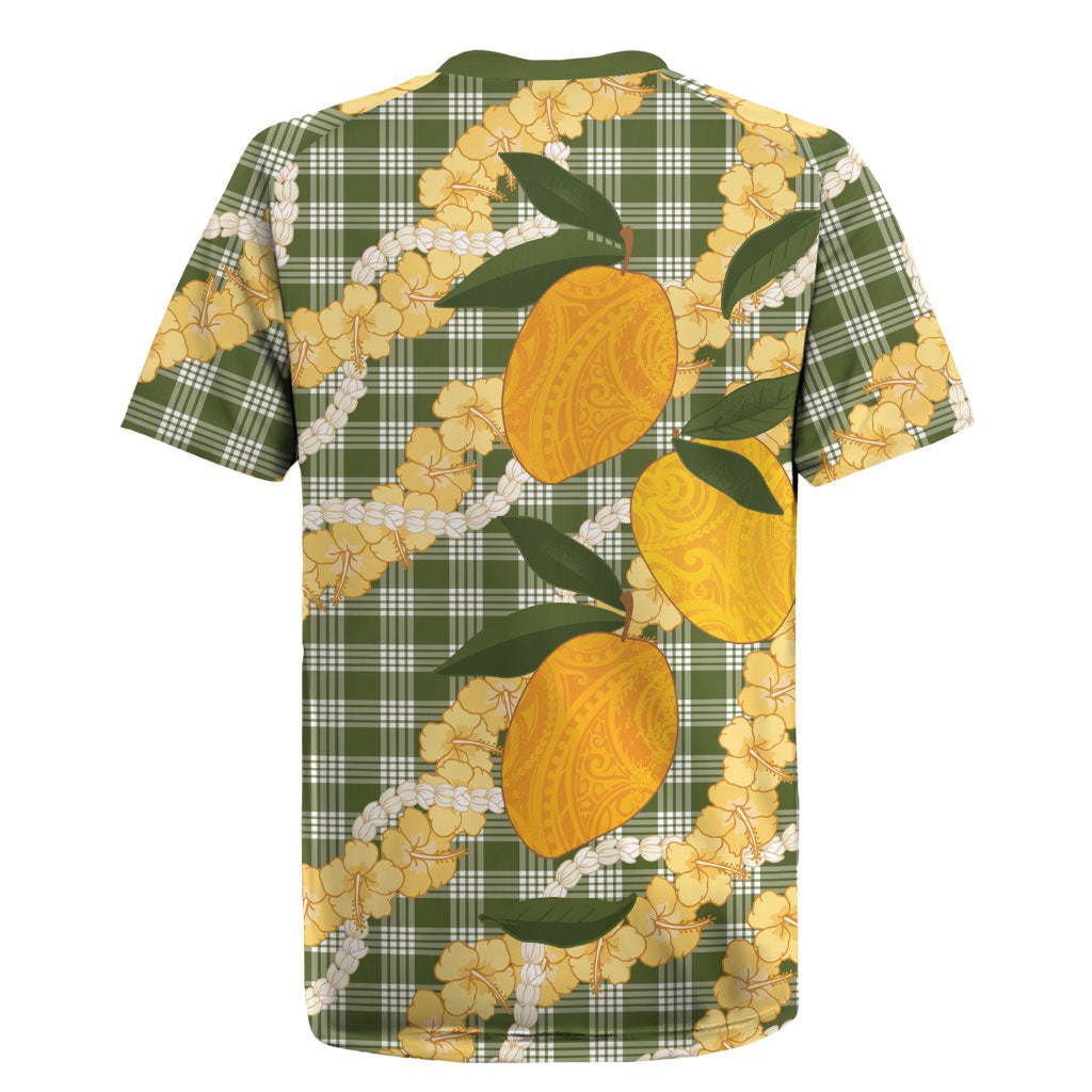 Uliuli Ahiahia Hawaiian Mango Palaka Rugby Jersey Aloha Hibiscus Pikake Lei
