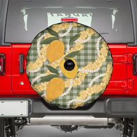 Uliuli Ahiahia Hawaiian Mango Palaka Spare Tire Cover Aloha Hibiscus Pikake Lei