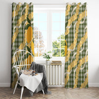 Uliuli Ahiahia Hawaiian Mango Palaka Window Curtain Aloha Hibiscus Pikake Lei