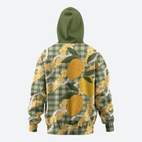 Uliuli Ahiahia Hawaiian Mango Palaka Zip Hoodie Aloha Hibiscus Pikake Lei