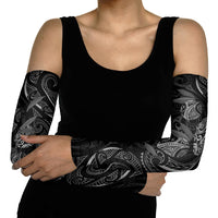 Hawaiian Mango Tribal Tattoo Arm Sleeves Black White Pacific Traditional Pattern