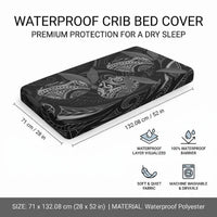 Hawaiian Mango Tribal Tattoo Baby Bed Cover Black White Pacific Traditional Pattern LT9 - Polynesian Pride