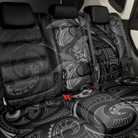 Hawaiian Mango Tribal Tattoo Back Car Seat Cover Black White Pacific Traditional Pattern